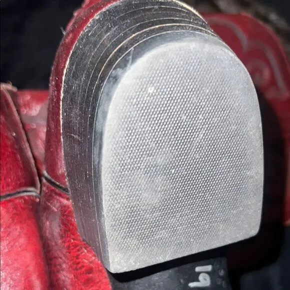 Red Leather Western Boots
