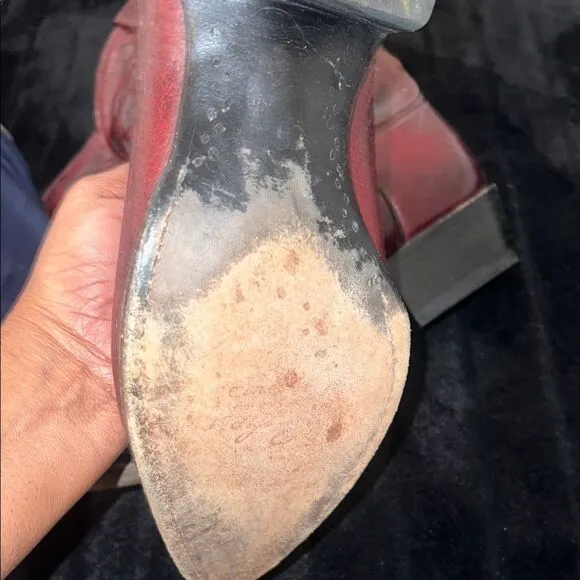 Red Leather Western Boots