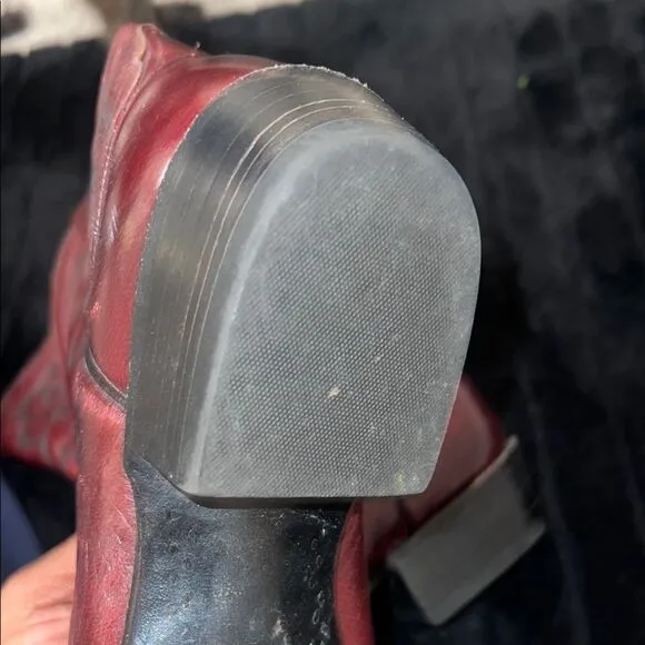 Red Leather Western Boots