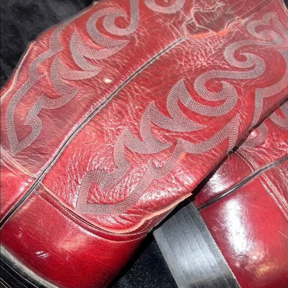 Red Leather Western Boots
