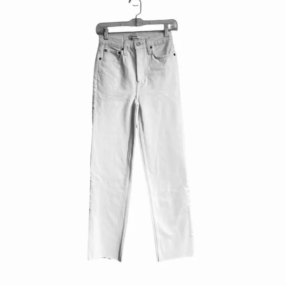 RE/DONE 70s Comfort Stretch High Rise Stove Pipe Jean Button Fly Size 25 NWOT