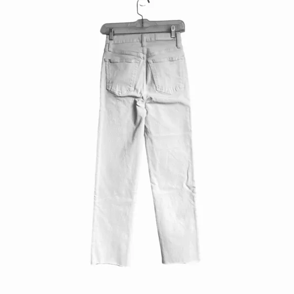 RE/DONE 70s Comfort Stretch High Rise Stove Pipe Jean Button Fly Size 25 NWOT