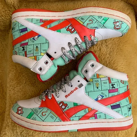 Reebok Classic Monopoly Rare High Top Sneakers Women’s Size 7