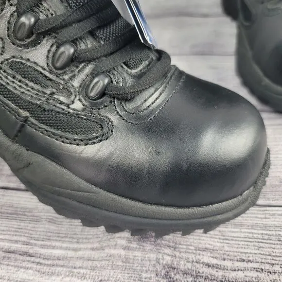 REEBOK Composite Toe Boots Womens 6.5 RB8874 Lace Up Black Leather Work