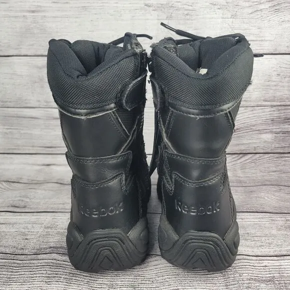 REEBOK Composite Toe Boots Womens 6.5 RB8874 Lace Up Black Leather Work