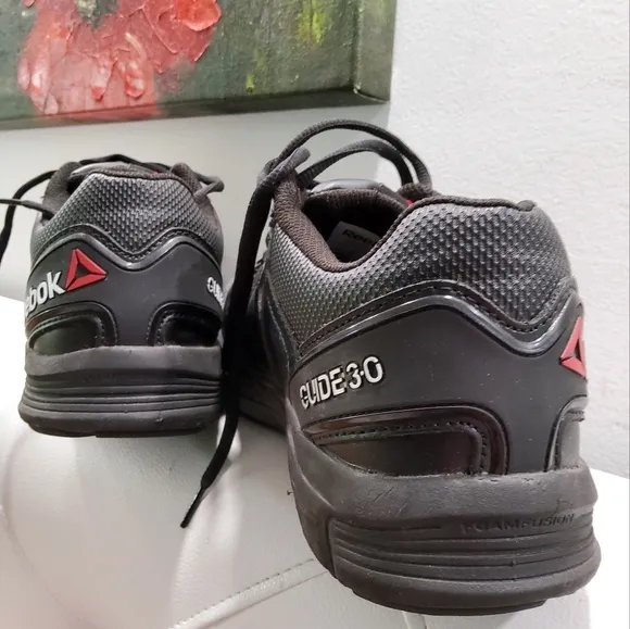 Reebok Guide 3,0 Black Steel Toe Work Shoes Size 10,5