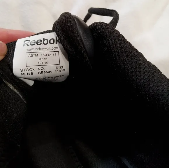 Reebok Guide 3,0 Black Steel Toe Work Shoes Size 10,5