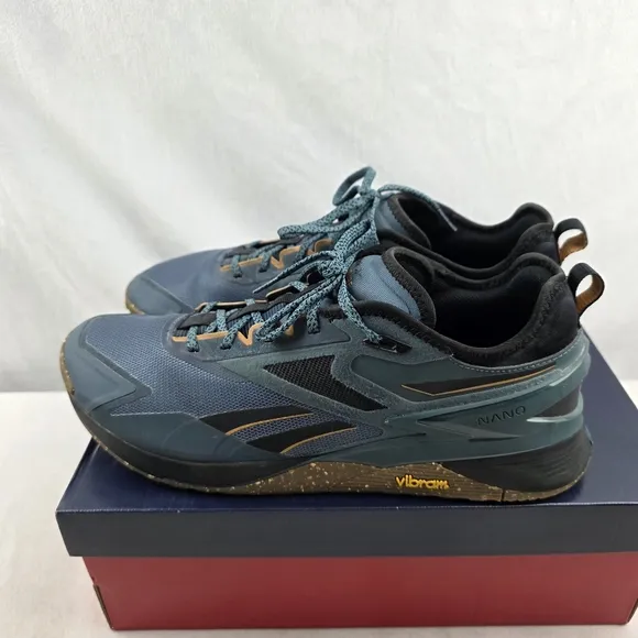 Reebok Nano X3 Advenure Men's Blue Training Hiking Shoes Vibram Soles 10.5