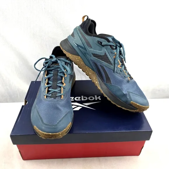 Reebok Nano X3 Advenure Men's Blue Training Hiking Shoes Vibram Soles 10.5