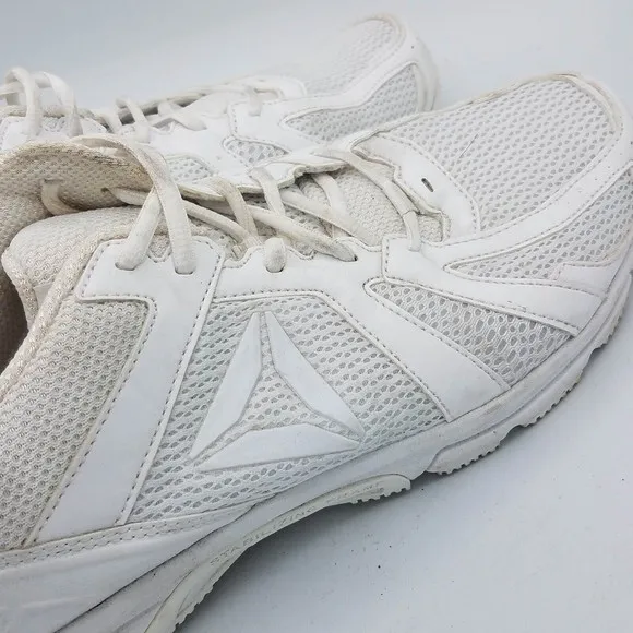Reebok Runner 1AP502 Men's 12 White Mesh Low Top Lace Up Athletic Running Shoes