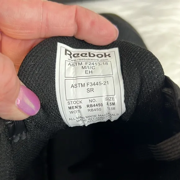 Reebok Steel toe work shoes