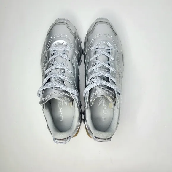 Reebok x Cardi B Classic Leather Silver Pewter Sneakers