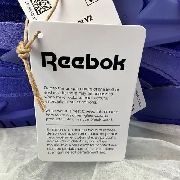 REEBOK CARDI B V2 CLUB C Ultra Purple Women’s shoe. women size 8 Leather Upper