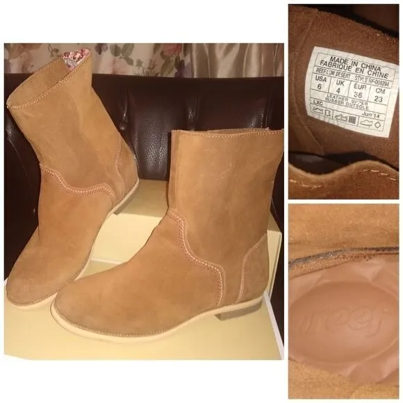 Reef Suede leather boots sz 6 NWOB
