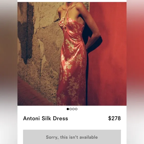 Reformation Antoni Silk Dress NWT