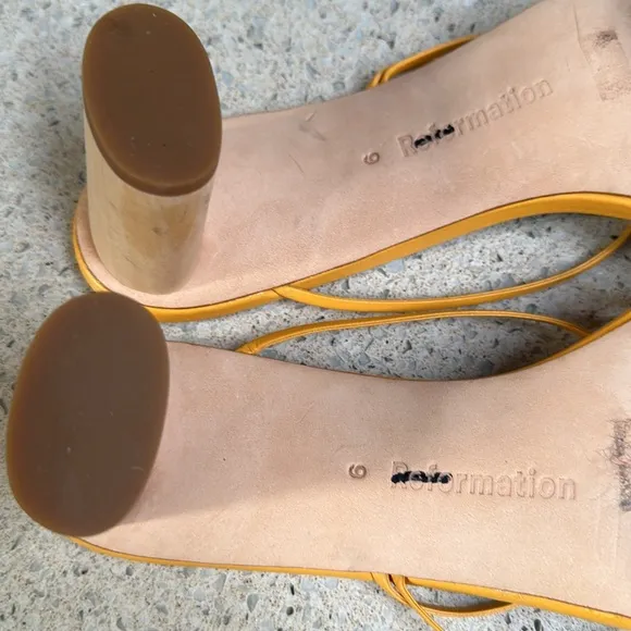 Reformation leather sandals shoes Sz9