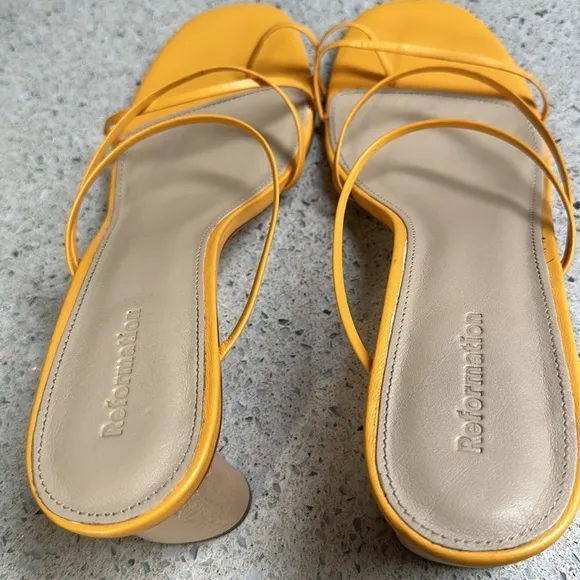 Reformation leather sandals shoes Sz9