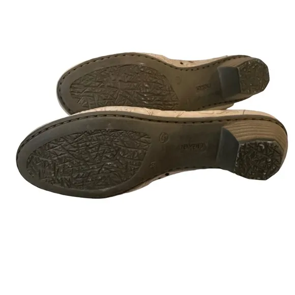 Rieker AntiStress Beige Leather Perforated Slip On Shoes