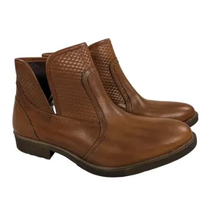 Roan Bed Stu Gossip Tan Nappa Ankle Boots Womens Size 9.5