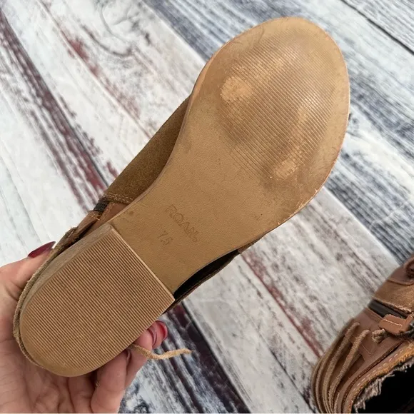 ROAN By Bed Stu Jag Tan Leather Ankle Boots​