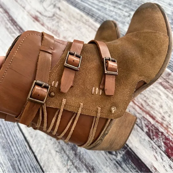 ROAN By Bed Stu Jag Tan Leather Ankle Boots​
