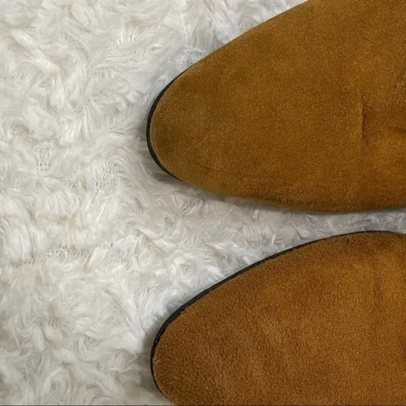 ROBERT Clergerie Honey Color Suede And Leather tall Boots sz 7.5B