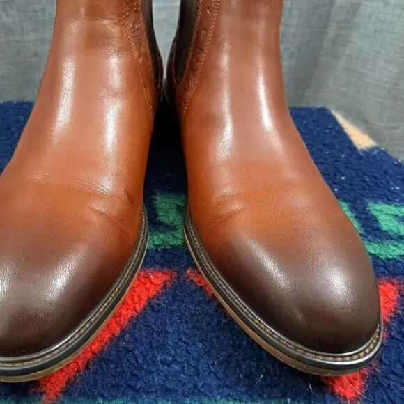 ROBERT GRAHAM Breton Leather Chelsea Boots Size 8 Men