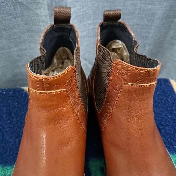 ROBERT GRAHAM Breton Leather Chelsea Boots Size 8 Men
