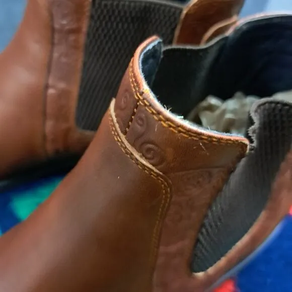 ROBERT GRAHAM Breton Leather Chelsea Boots Size 8 Men