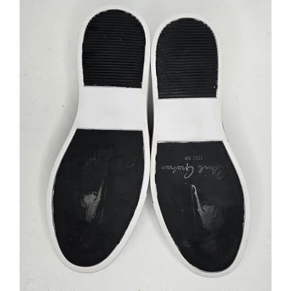 ROBERT GRAHAM Paisley Suede SLIP-ON SHOES Black/White MENS SIZE 8
