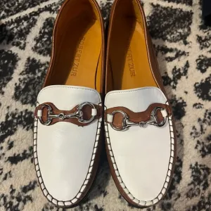 Robert Zur Women’s White and Brown SOHO Loafers