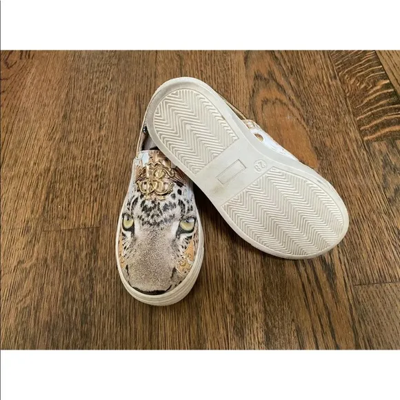 Roberto Cavalli Girl Leather Slip-On Animal Print Shoes Size 28 11