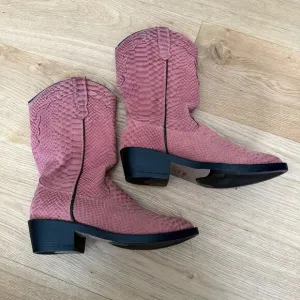 ROC Indio Western Boots in Rose Cobra