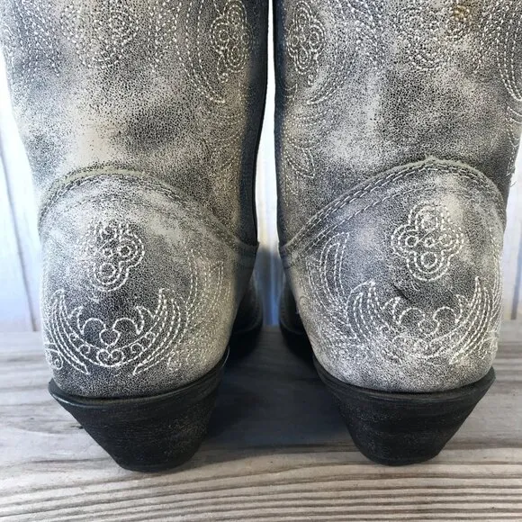 Rockin Country Dusti Womens Distressed Sanded Leather Western Boots 9 M RC5093