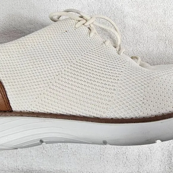 Rockport Men's Garett Mesh Lace-up Oxford Sneaker White Tan NWOT Size 12
