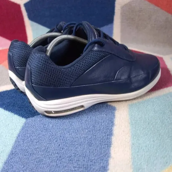 Rockport V77869 Blue Leather Casual Lace Up Walking Shoes Mens Size 10