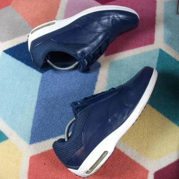 Rockport V77869 Blue Leather Casual Lace Up Walking Shoes Mens Size 10