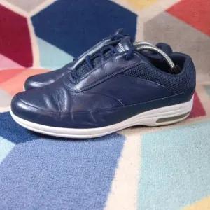 Rockport V77869 Blue Leather Casual Lace Up Walking Shoes Mens Size 10