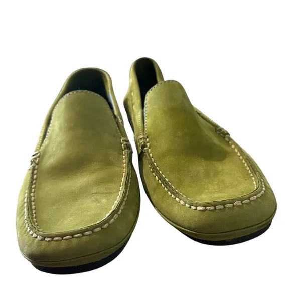 Rockport Washable Footwear Loafer Driving Men's Shoes Size 8.5M Green Suede EUC