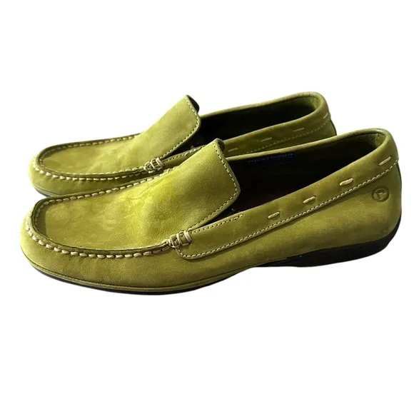 Rockport Washable Footwear Loafer Driving Men's Shoes Size 8.5M Green Suede EUC