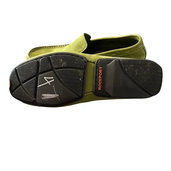 Rockport Washable Footwear Loafer Driving Men's Shoes Size 8.5M Green Suede EUC