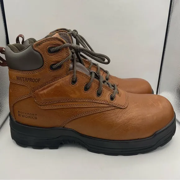 Rockport Works more energy waterproof mens work boots Size 10.5