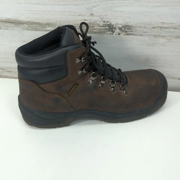 Rocky Mens 6&quot; WP Hiker Hiking Trail Boots Brown Leather Composite Toe Mens 11.5
