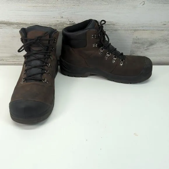 Rocky Mens 6&quot; WP Hiker Hiking Trail Boots Brown Leather Composite Toe Mens 11.5