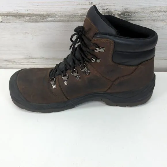 Rocky Mens 6&quot; WP Hiker Hiking Trail Boots Brown Leather Composite Toe Mens 11.5
