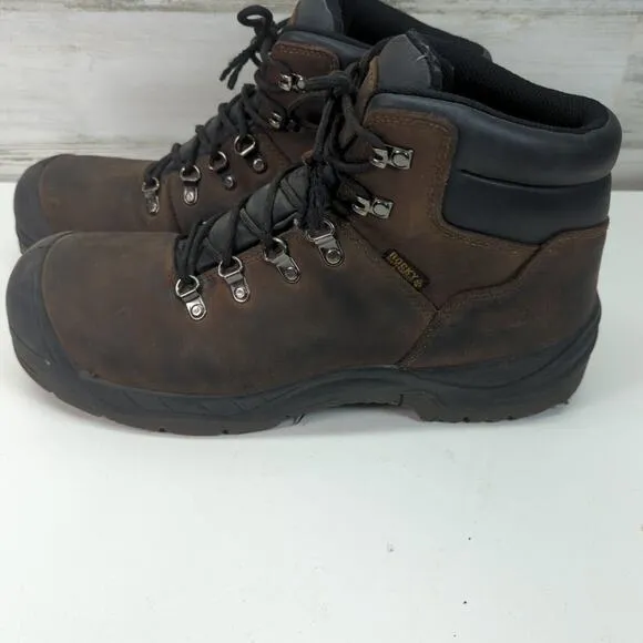 Rocky Mens 6&quot; WP Hiker Hiking Trail Boots Brown Leather Composite Toe Mens 11.5