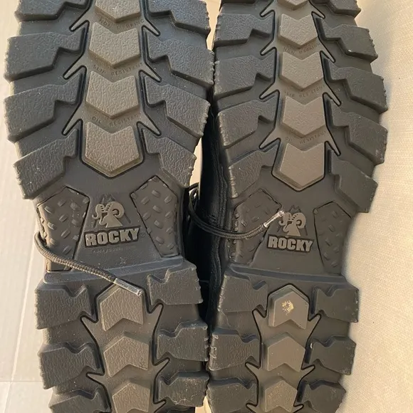 Rocky Men’s Alpha Force, Black Composite Toe Work Boots, Size 12
