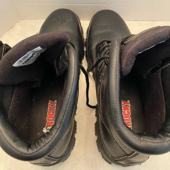 Rocky Men’s Alpha Force, Black Composite Toe Work Boots, Size 12