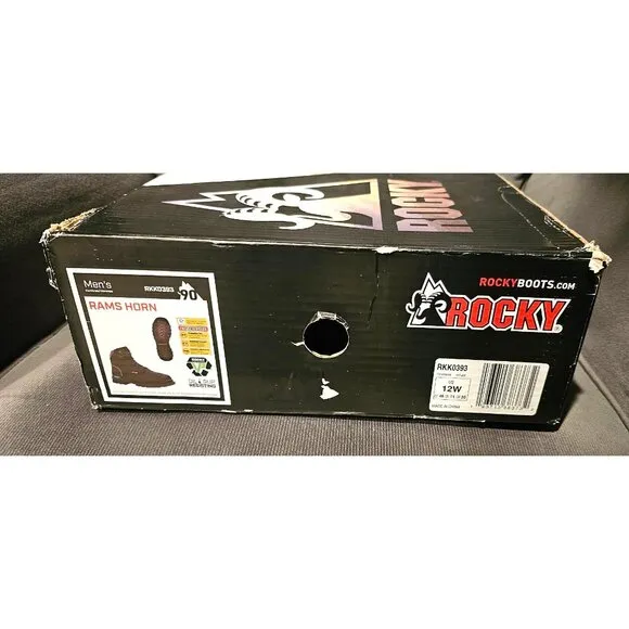 Rocky Rams Horn Waterproof Composite Toe Internal Met Guard Work Boot Size 12(W)