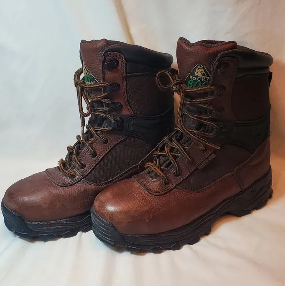 Rocky Sport Utility Max 9D 8&quot; 600G Thinsulate Leather Boots FQ0006486 EUC